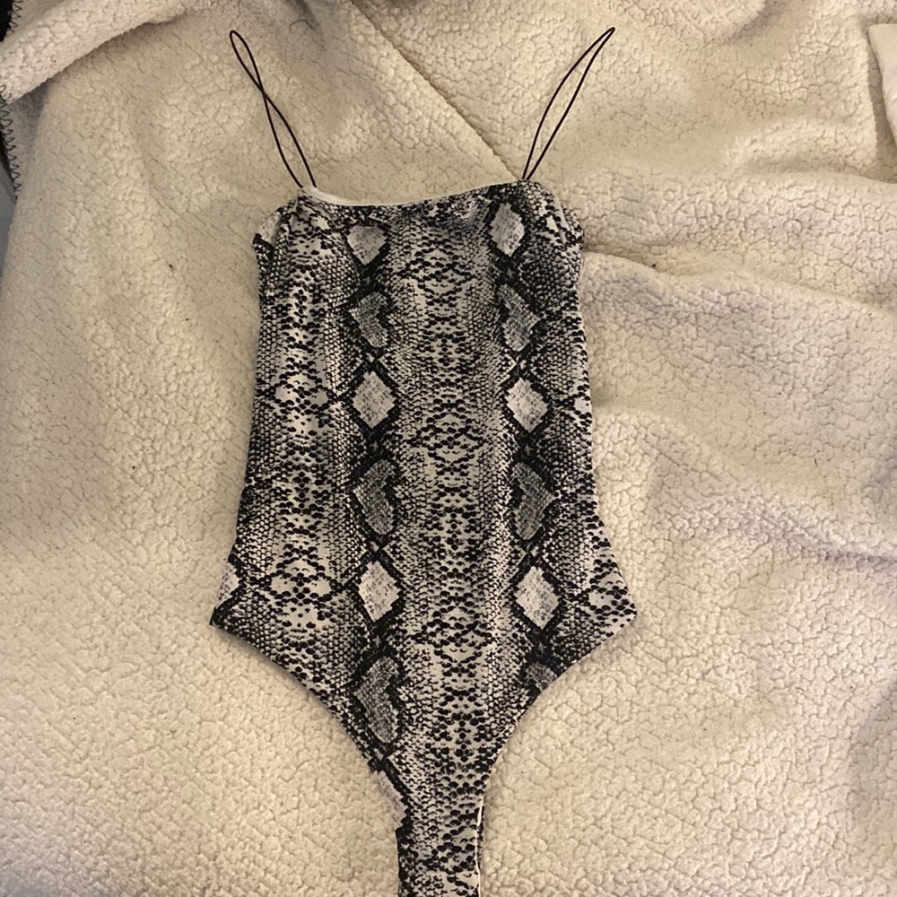 Snake skin cami body suit